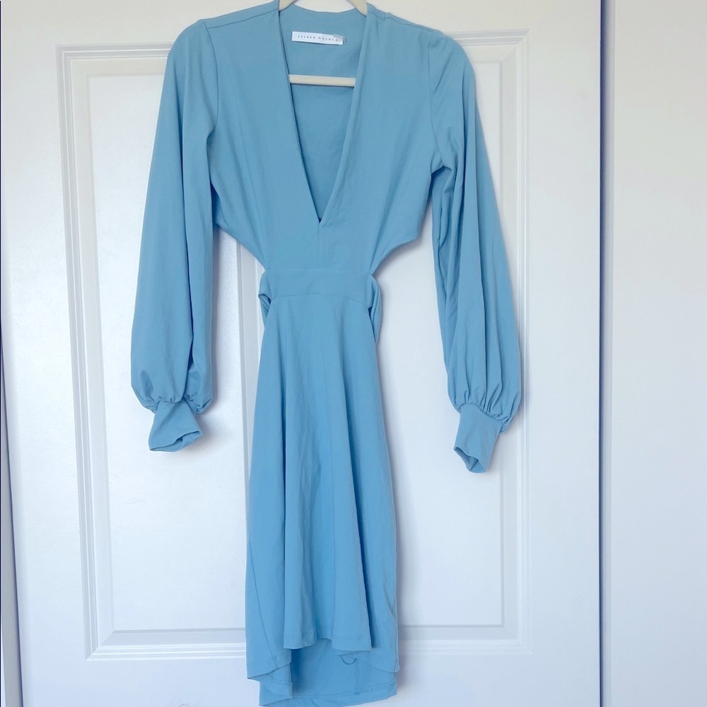 Susana Monaco Teal Long Sleeve Dress